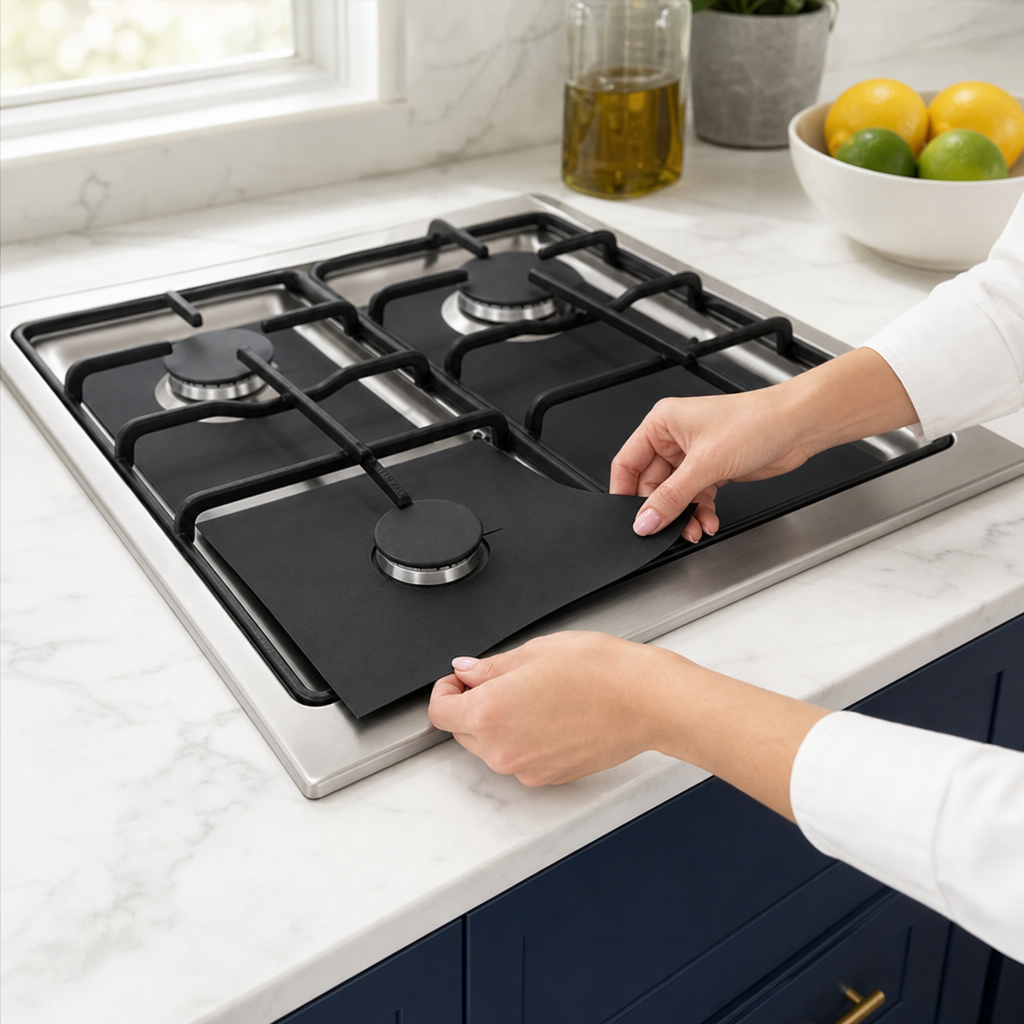 Cleargrate Trimmable Non-Stick Burner Cover Set (4-Packs) - Elena Harper