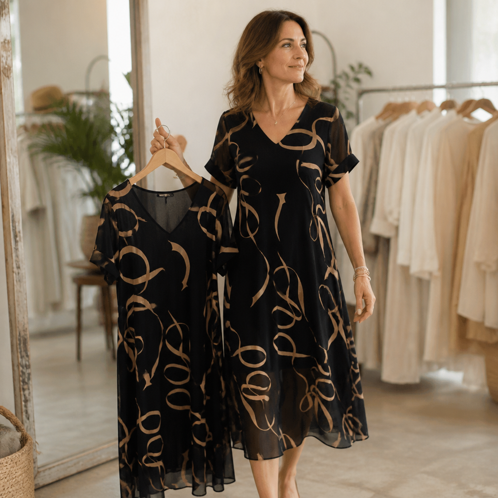 Draperie V-Neck Maxi Dress That Skims, Never Clings - Elena Harper