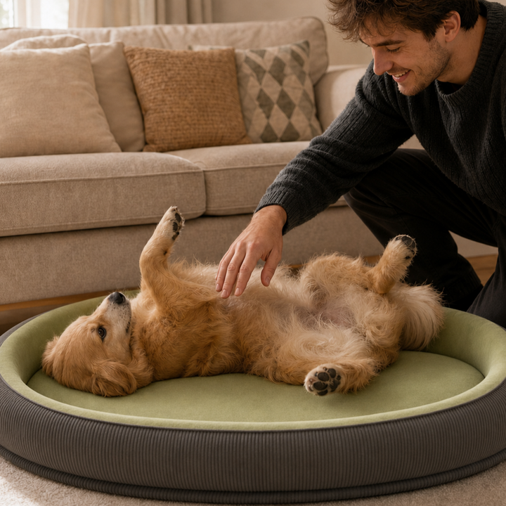Denhaven Two-Sided Bolster Dog Bed With Raised Edge - Elena Harper