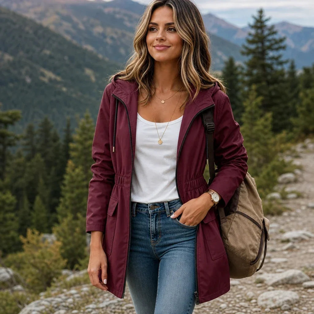 Cityora Adjustable Waist Hooded Parka - Elena Harper