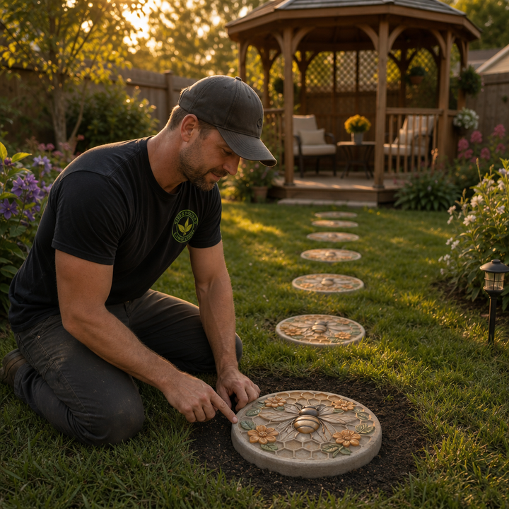 Blossomcast Bee Honeycomb Stepping Stone Casting Mold - Elena Harper