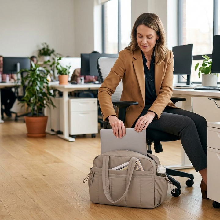 Cloudara Lightweight Quilted Carry All Tote - Elena Harper