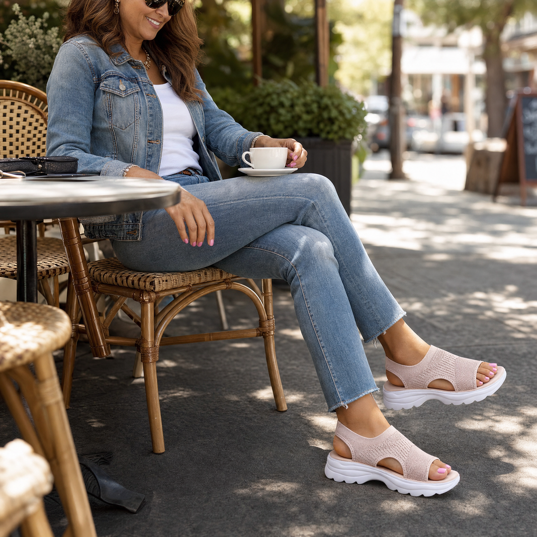 Caluna Cushioned Slip-On Platform Sandals - Elena Harper