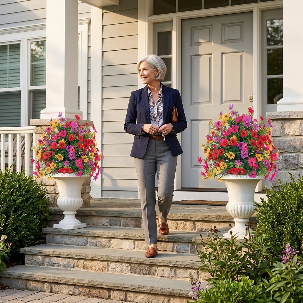 Bloomora Weatherproof Outdoor Flower Topiary - Elena Harper