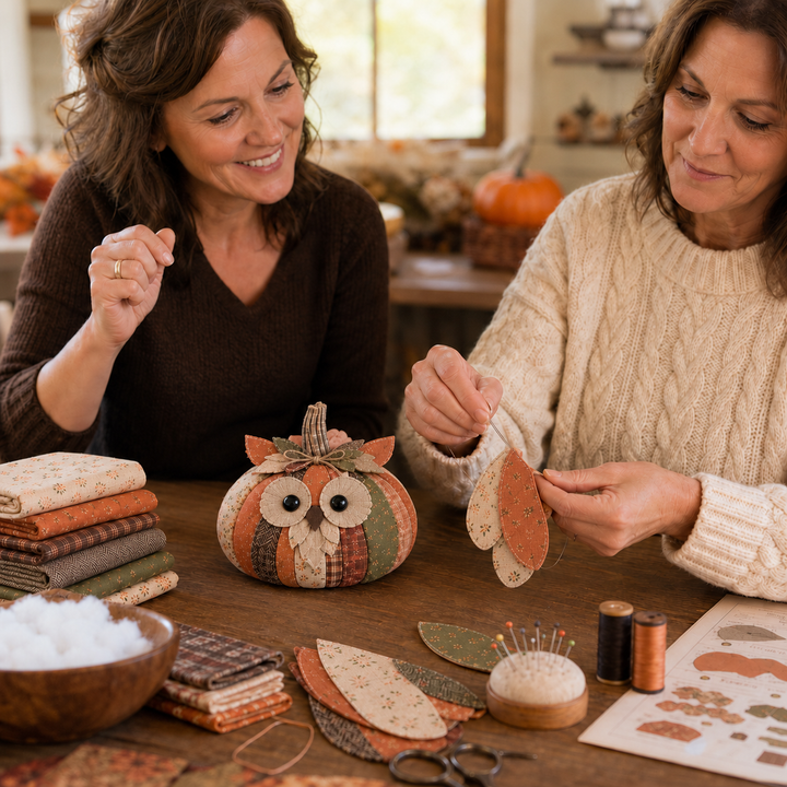 Cozykin – Patchwork Animal Pumpkin Sewing Kit