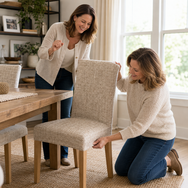 Chairwell Stretch Dining Chair Covers (4 set) - Elena Harper