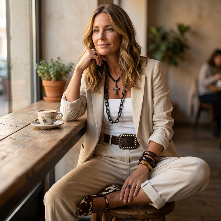 Elaire Women's Relaxed Blazer and Trouser Set - Elena Harper