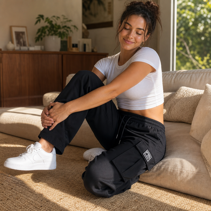 Easeway Relaxed Straight-Leg Cargo Pants - Elena Harper