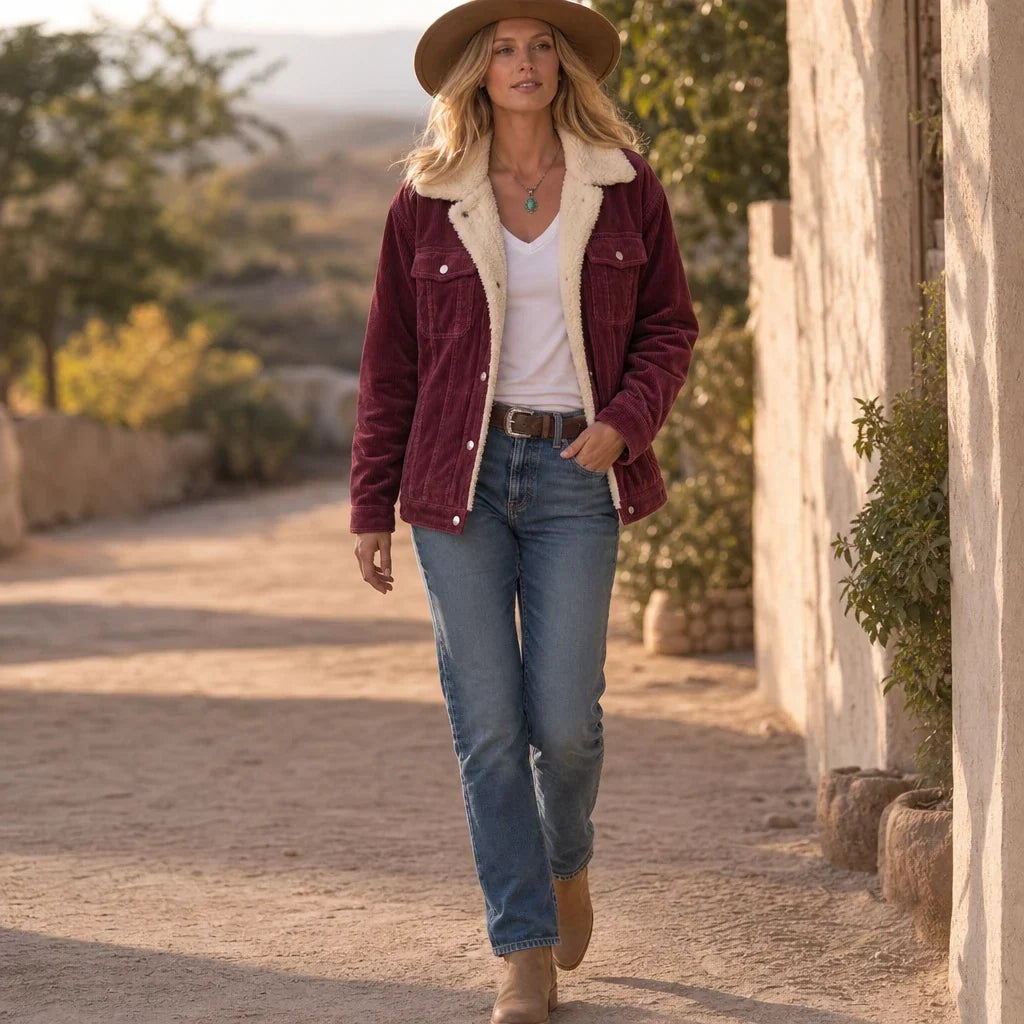 Cordelia – Sherpa-Lined Corduroy Jacket