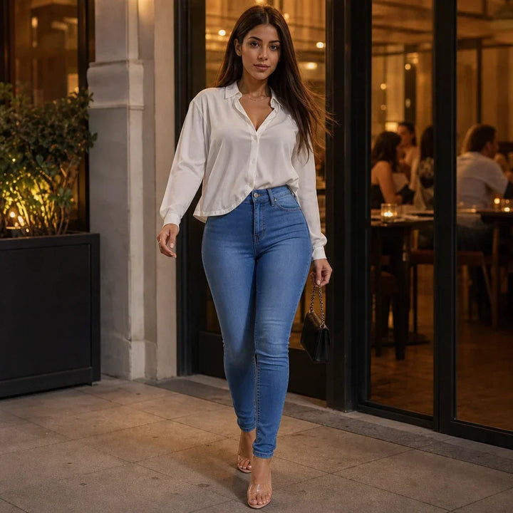 Contoura High-Waisted Stretch Skinny Jeans - Elena Harper