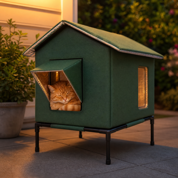 CatHaven Waterproof Cat House with Thermal Lining - Elena Harper