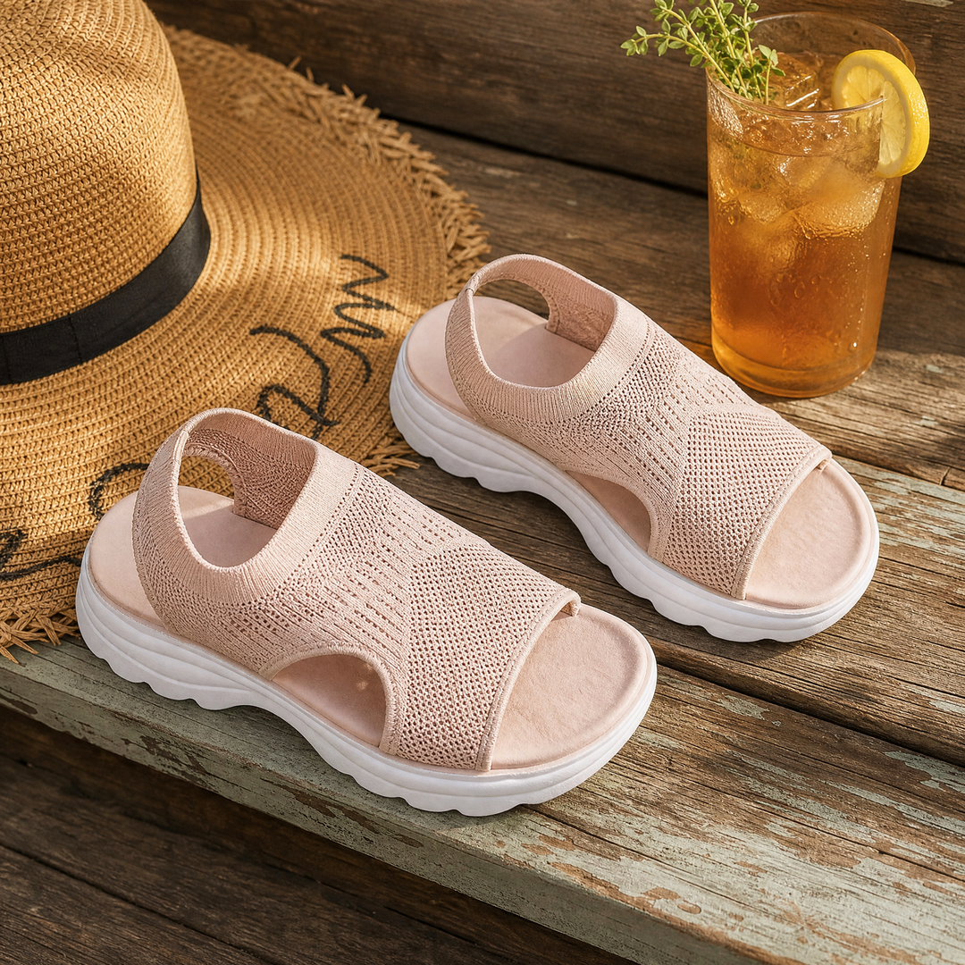 Caluna Cushioned Slip-On Platform Sandals - Elena Harper
