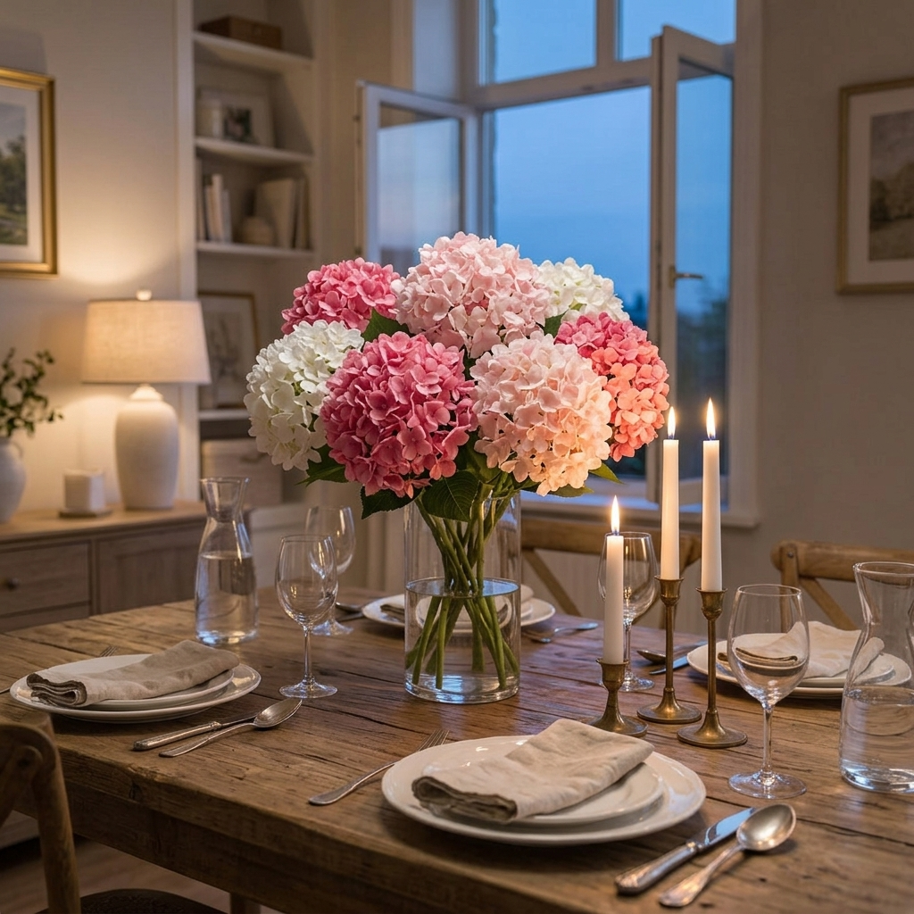 Bloomvera Realistic Silk Hydrangea Bouquet - Elena Harper