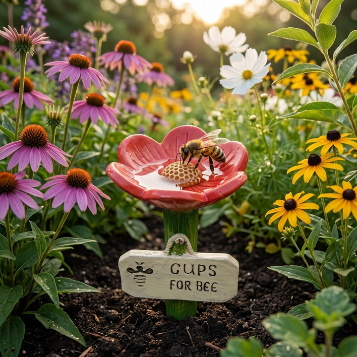 Bloomsip Flower Shaped Bee Watering Station - Elena Harper