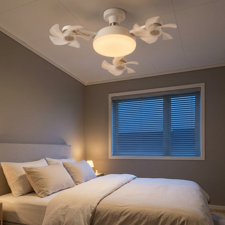 Aerolux 4-Fan LED Ceiling Light for Hot Rooms - Elena Harper