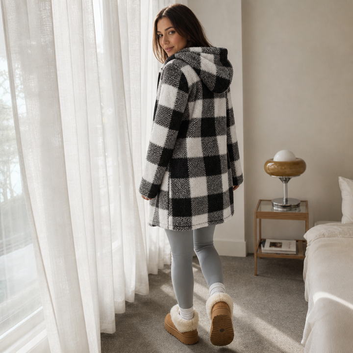 Checkhaven Buffalo Check Hooded Zip Jacket - Elena Harper