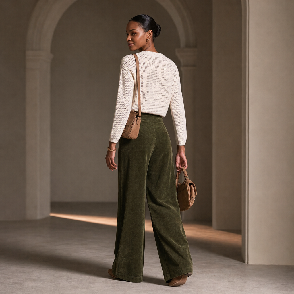 Cordelle Asymmetrical Button-Front Pleated Wide-Leg Pants - Elena Harper