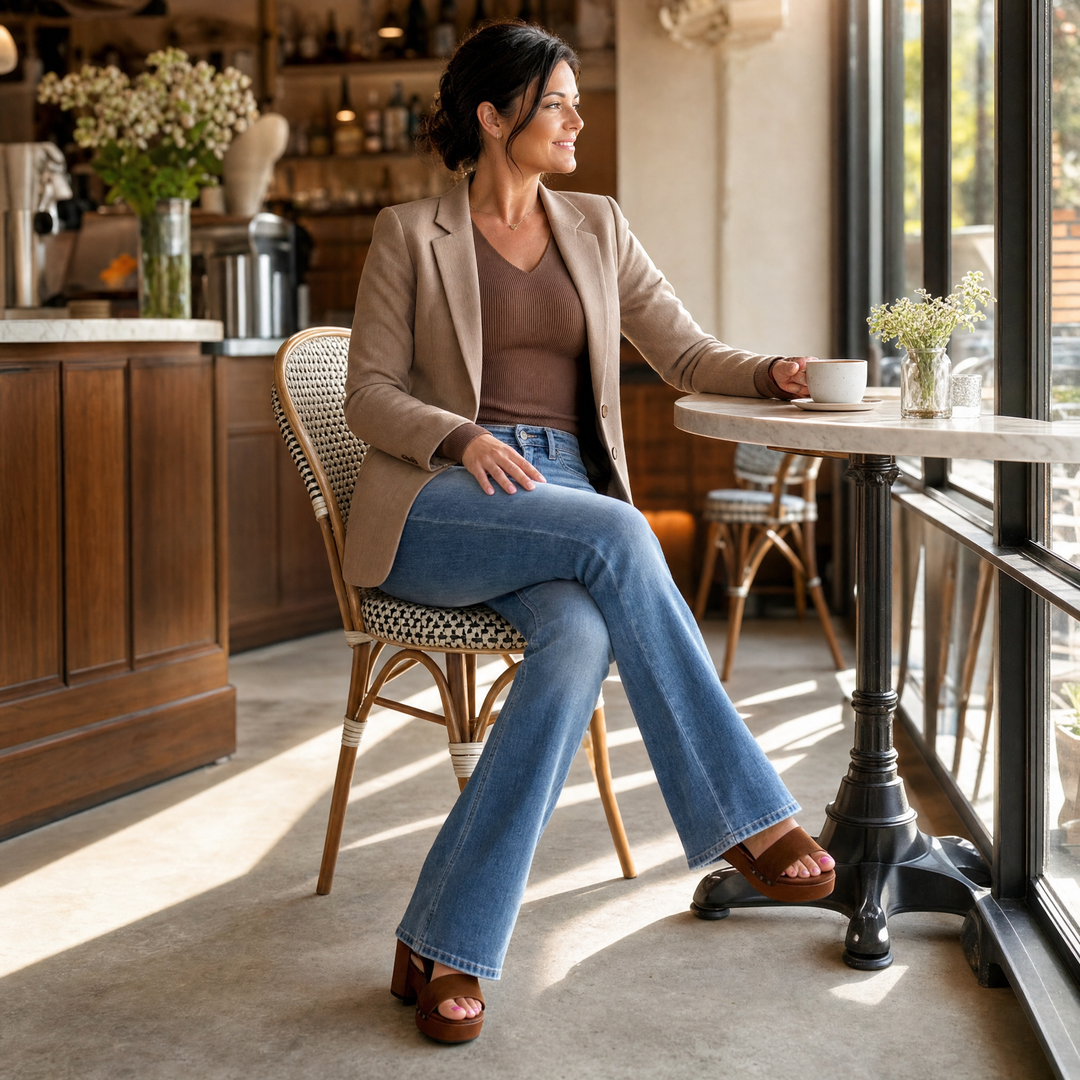 Denalia Tummy-Smoothing Bootcut Jeans - Elena Harper
