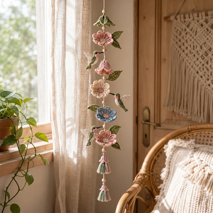 Bloomweave Hummingbird And Flower Crochet Hanging Kit - Elena Harper