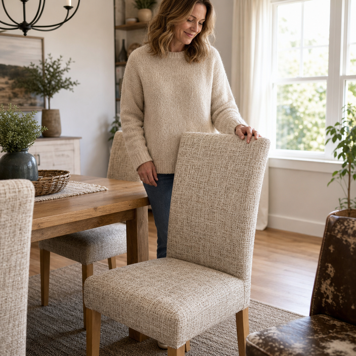 Chairwell Stretch Dining Chair Covers (4 set) - Elena Harper