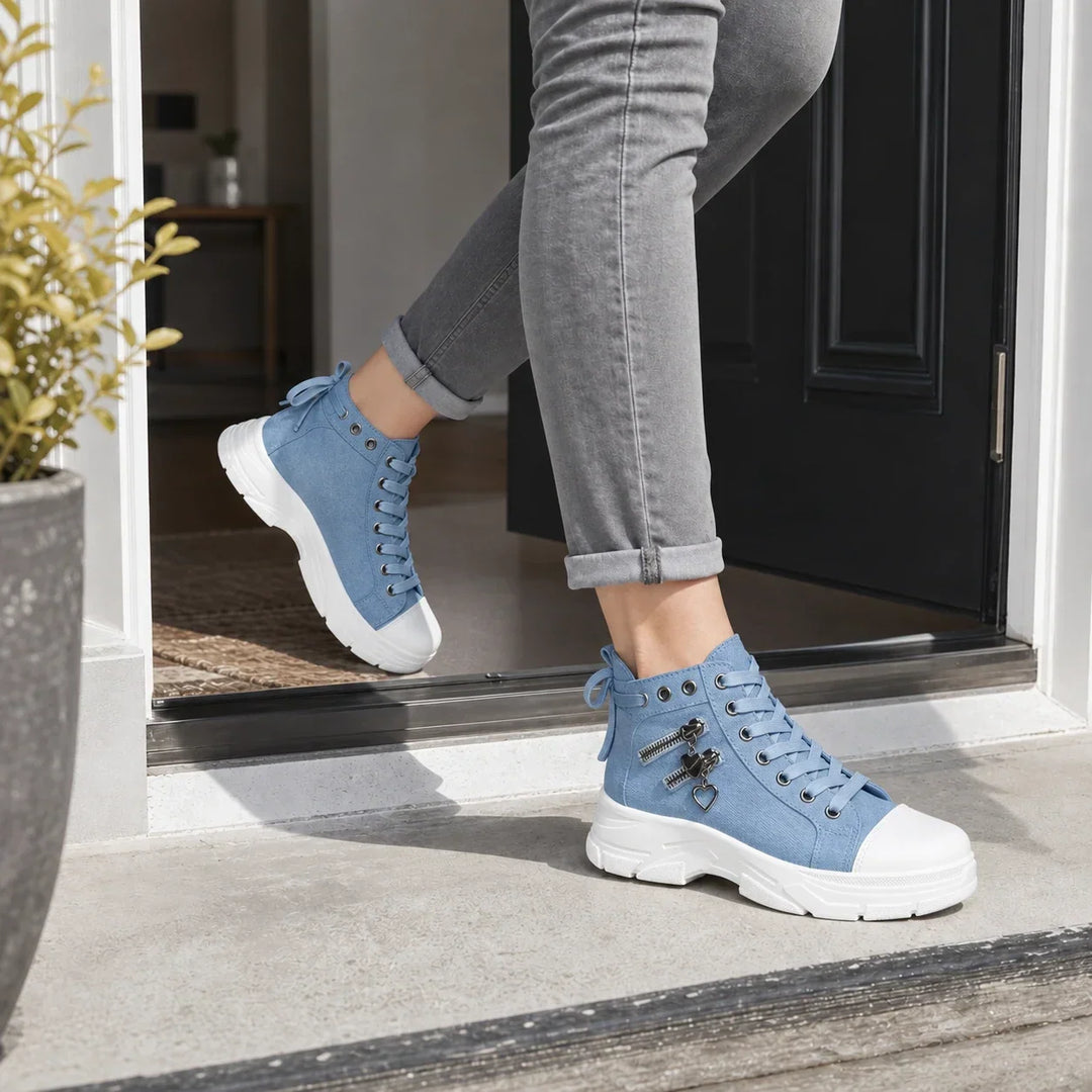 Breezara Lace-Up Platform Sneaker Boots - Elena Harper