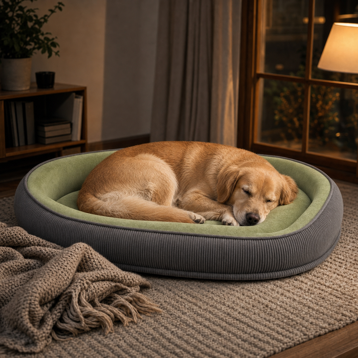 Denhaven Two-Sided Bolster Dog Bed With Raised Edge - Elena Harper