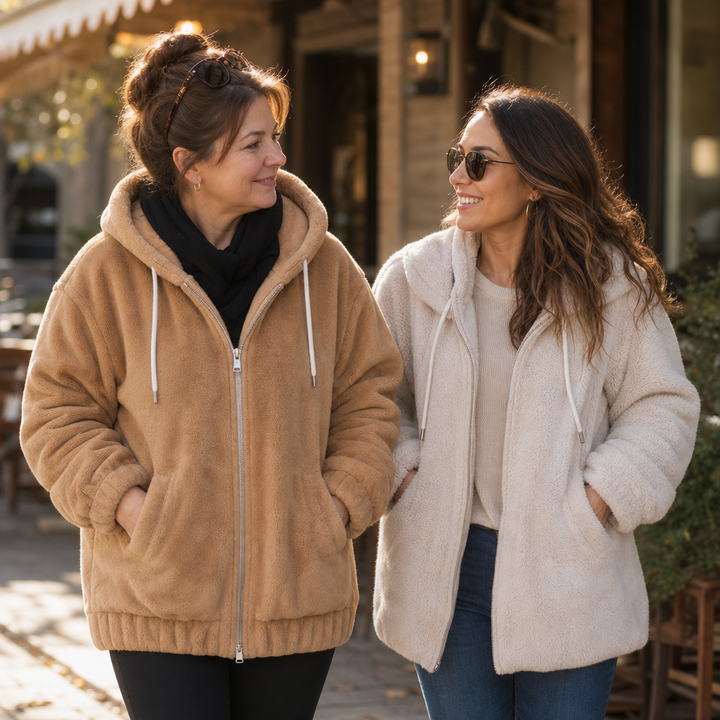 Cozyline Plush-Lined Pocket Hooded Vest - Elena Harper