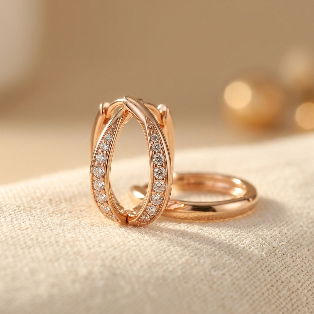 Chic Golden Hoop Earrings - Elena Harper