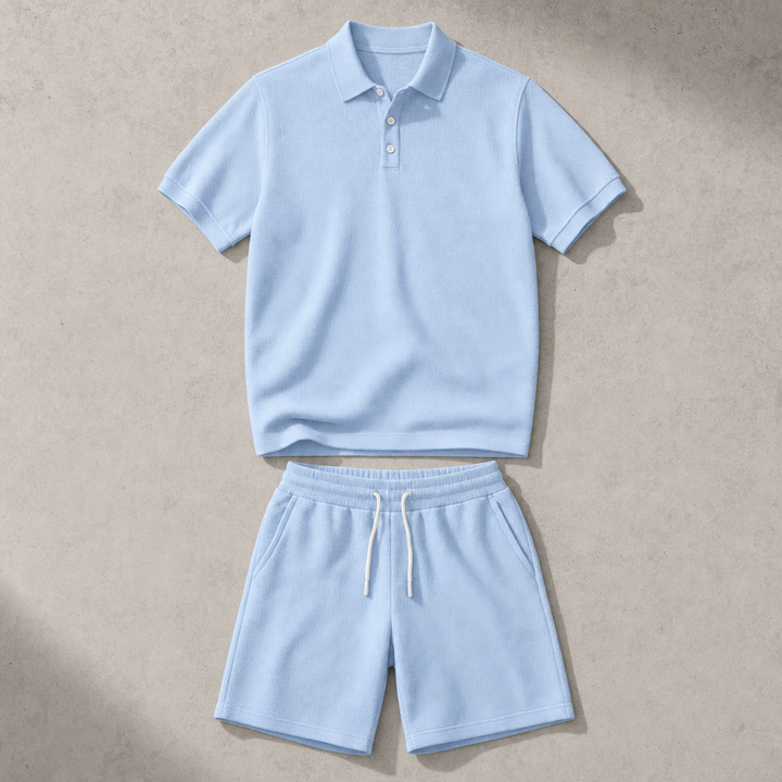 The Capri Knit Polo & Shorts Set