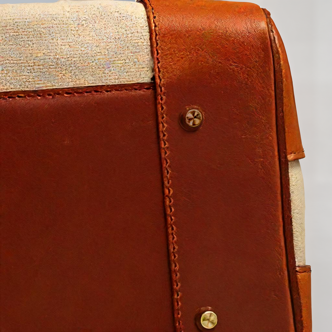 Dali Travel Duffle Bag with Leather Trim and Gold-Tone Hardware - Elena Harper