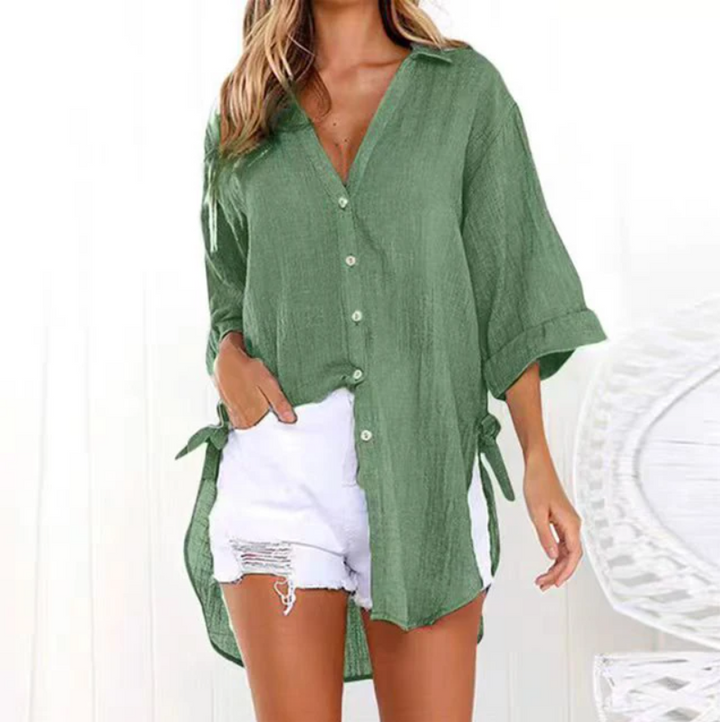 Long Shirt with Ties on the Sides