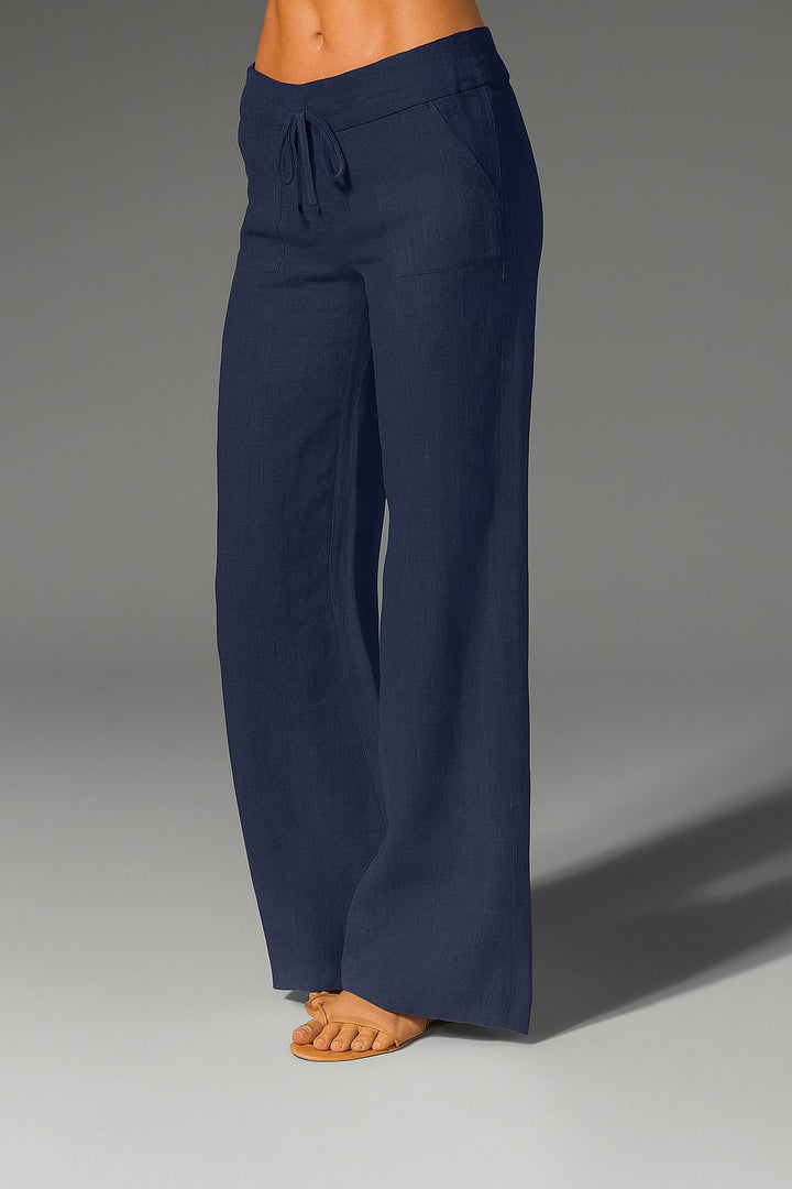 Linen Wide Leg Trousers for Women
