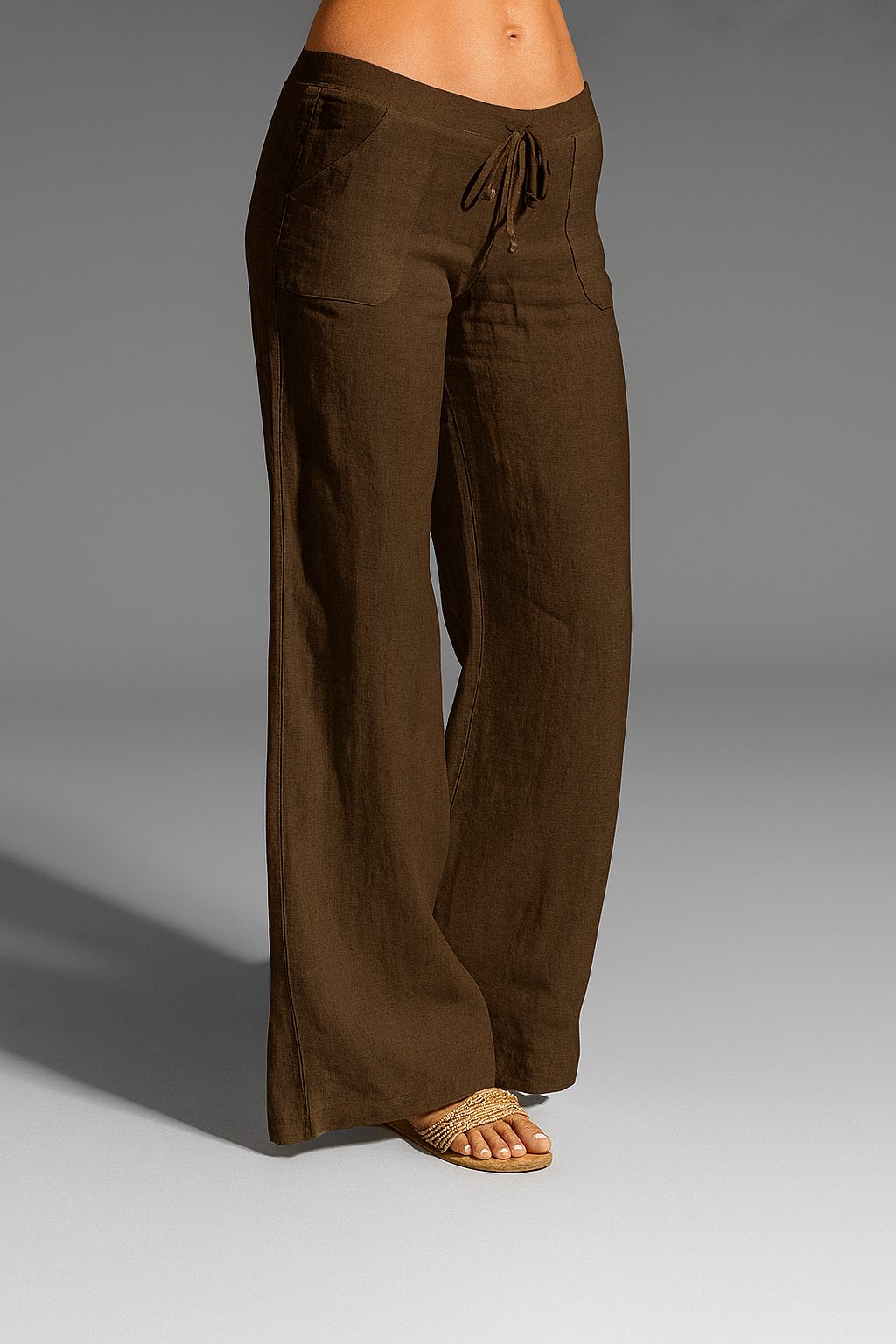Linen Wide Leg Trousers for Women