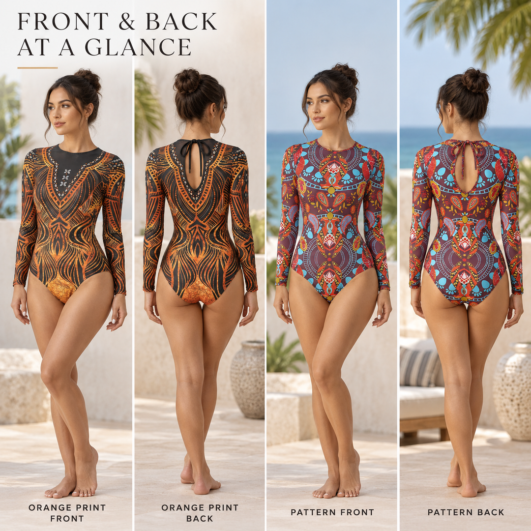 Long-Sleeve One-Piece Swimsuit