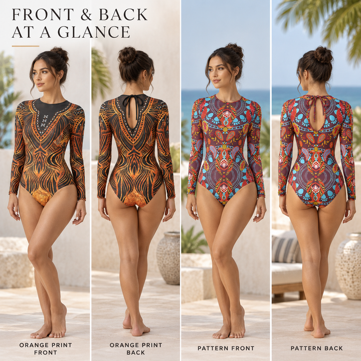 Long-Sleeve One-Piece Swimsuit