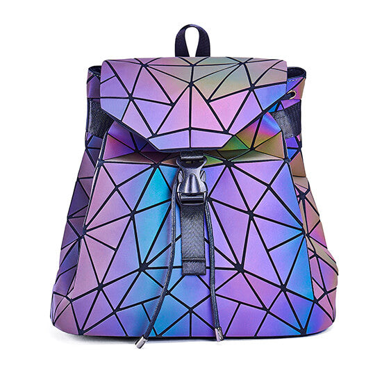 Reflective Color-Changing Women's Geometric Backpack