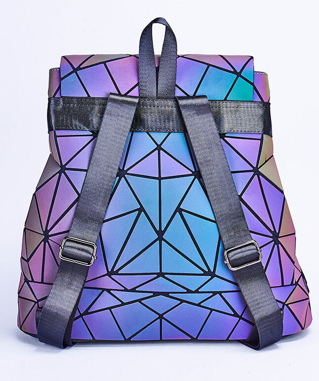 Reflective Color-Changing Women's Geometric Backpack
