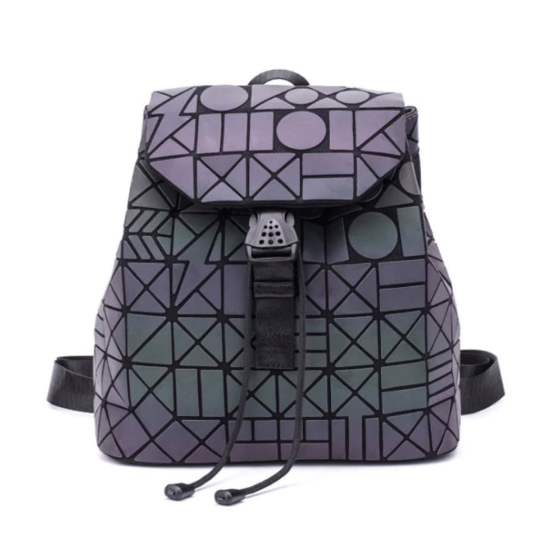 Reflective Color-Changing Women's Geometric Backpack