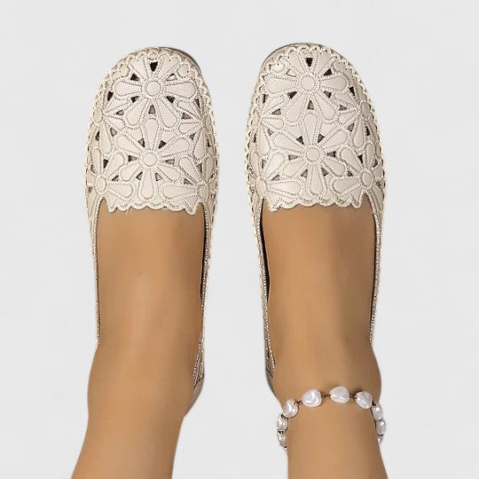 Women's Perforated Slip-On Flat Shoes for All-Day Comfort