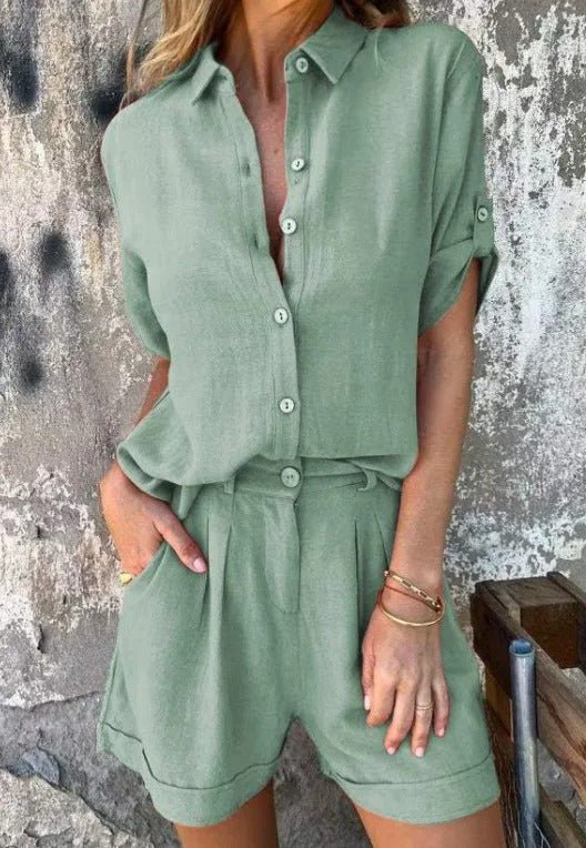 Auriana Luxe Breeze Linen Set - Elena Harper