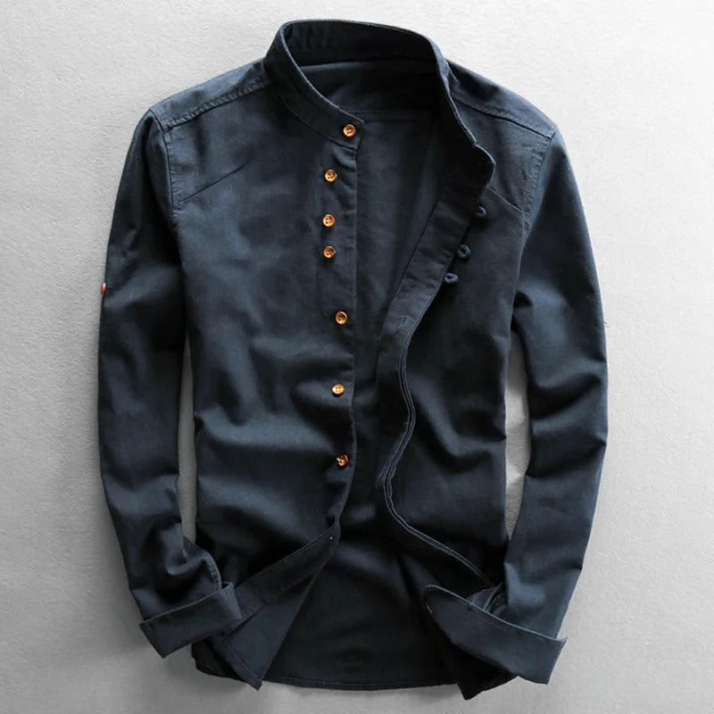 Men's High Collar Shirt - Elena Harper