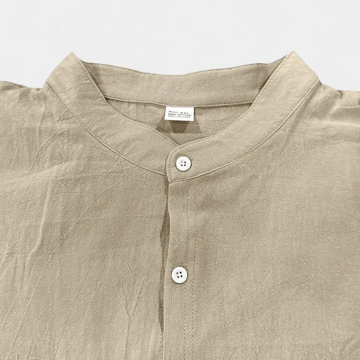 MEN'S UTILITY STYLE HIGH COLLAR SHIRT