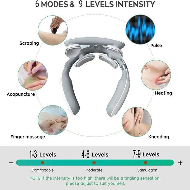 Luxe Neck Massager – 4-in-1 Massage Device with Heat and Vibration
