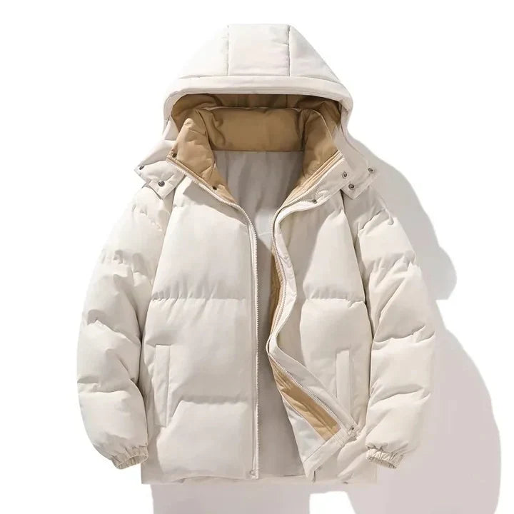 ChillGuard Elegant Padded Jacket with Hood - Elena Harper