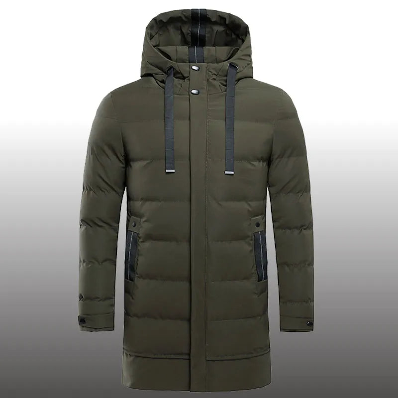 Men's Quilted Hooded Coat - Elena Harper
