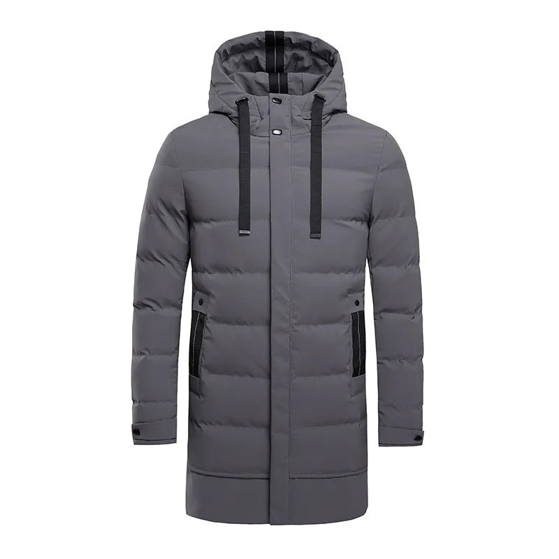 Men's Quilted Hooded Coat - Elena Harper