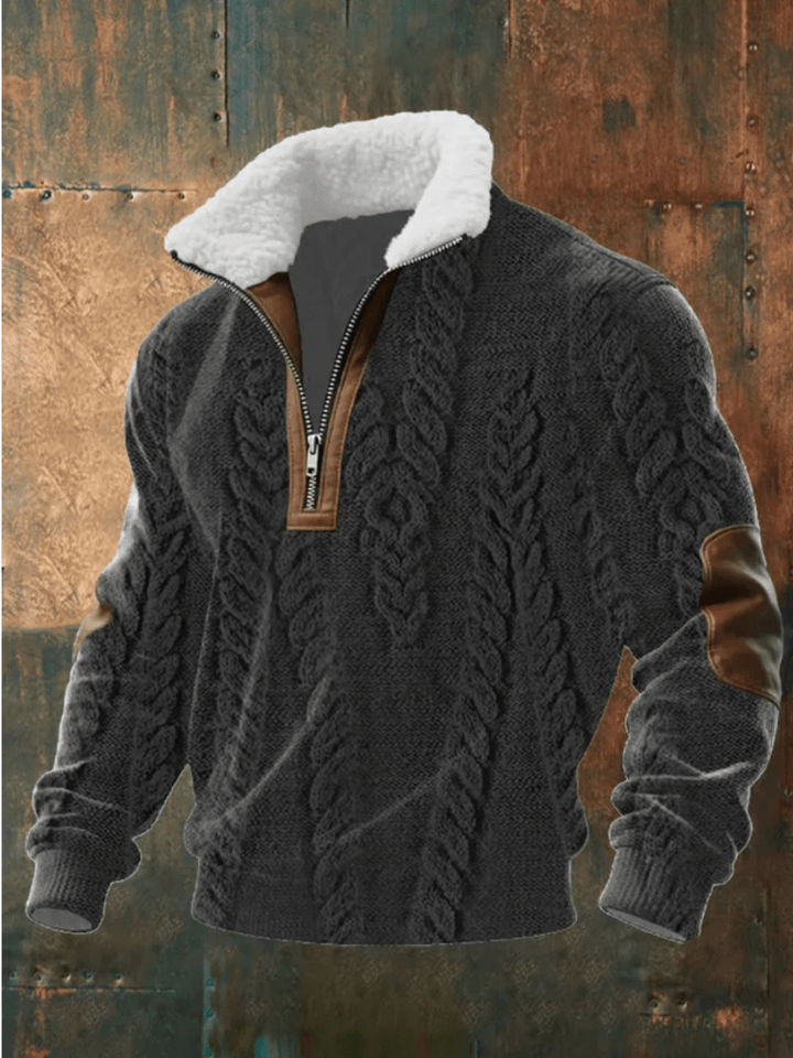Will Stylish & Comfortable Sweater with Warm Fleece Collar - Elena Harper