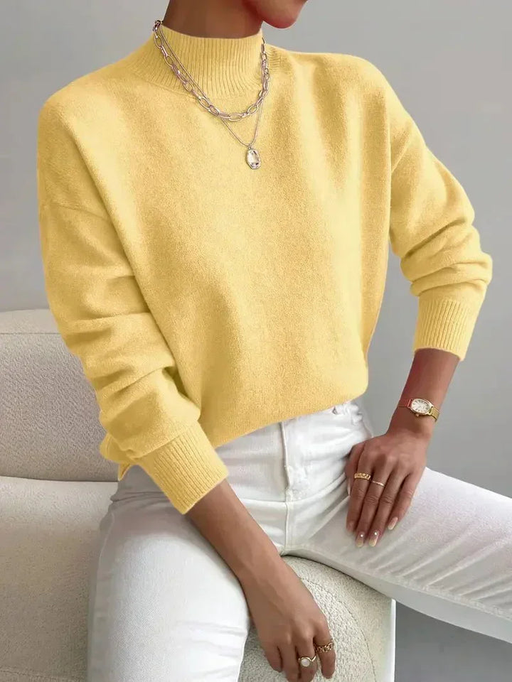 Colletta | High Neck Sweater with Classic Cut and Long Sleeves for Women