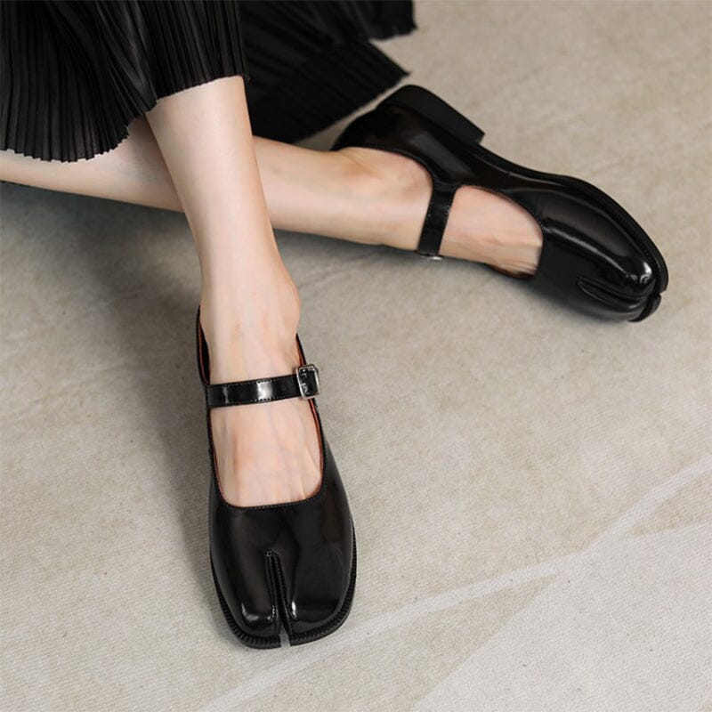 Martha Leather Mary Janes