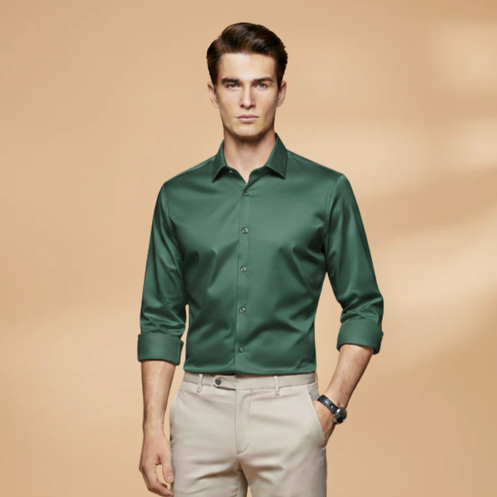 Men's Versatile Long Sleeve Button-Down Shirt